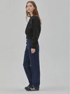 RYUL+WAI: Denim Brushed Tapered Pants Indigo - RYUL+WAI: - BALAAN 4