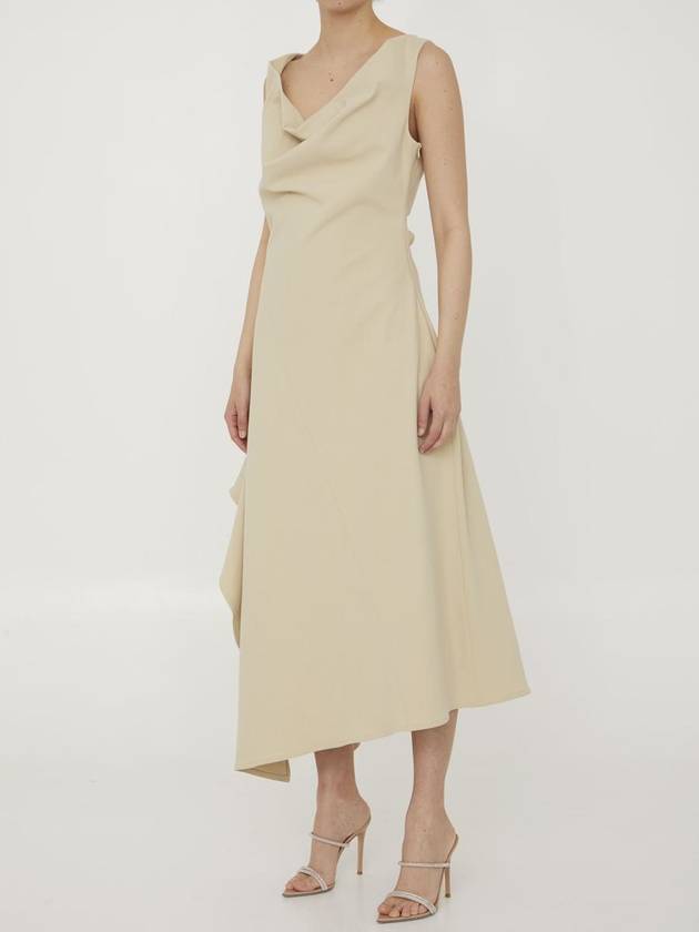 Midi Dress 743355V2T30 9016 BEIGE - BOTTEGA VENETA - BALAAN 3