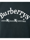 Embroidered Logo Casual Sweatshirt Navy Blue - BURBERRY - BALAAN.