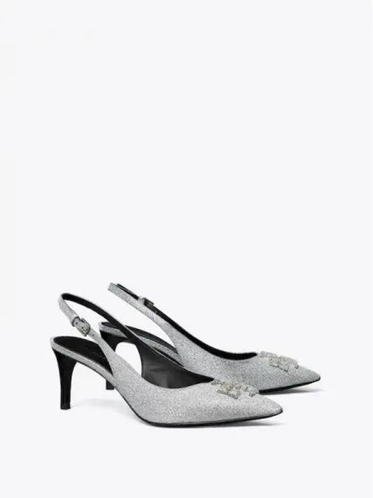 Eleanor slingback pumps high heel 65mm diamond black domestic product - TORY BURCH - BALAAN 1
