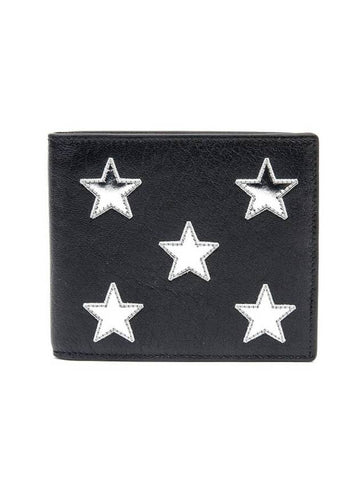 Glow Star Patch Half Wallet Black - SAINT LAURENT - BALAAN 1