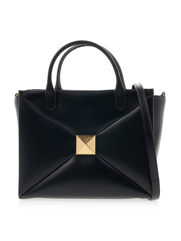 One-Stud Tote Bag Black - VALENTINO - BALAAN 2