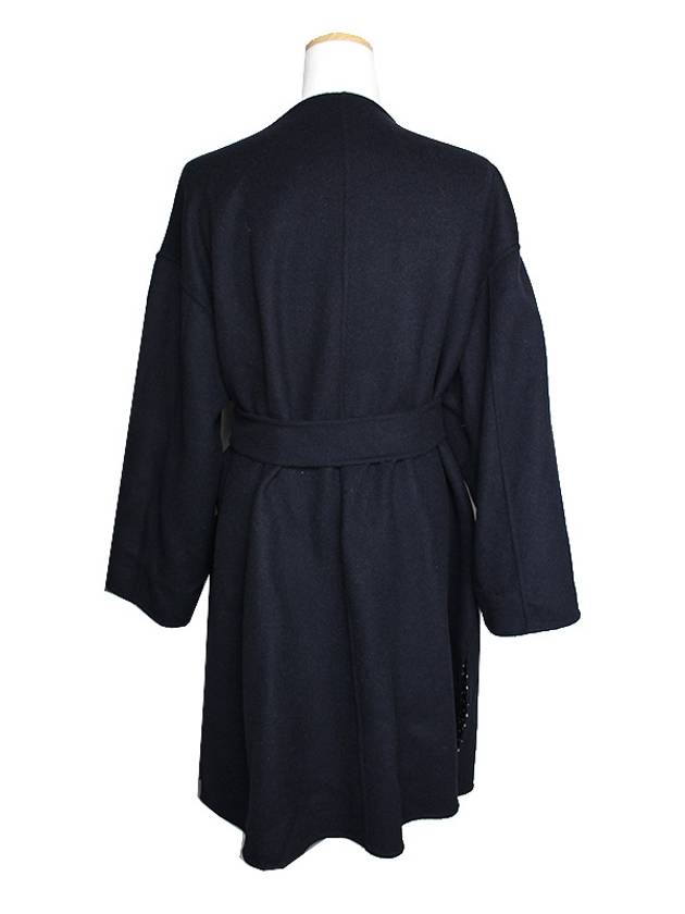 Navy double sided belted coat 66 77 - MAX MARA - BALAAN 2