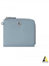 Women's Zippered Leather Coin Wallet Light Blue - MAISON MIHARA YASUHIRO - BALAAN 2