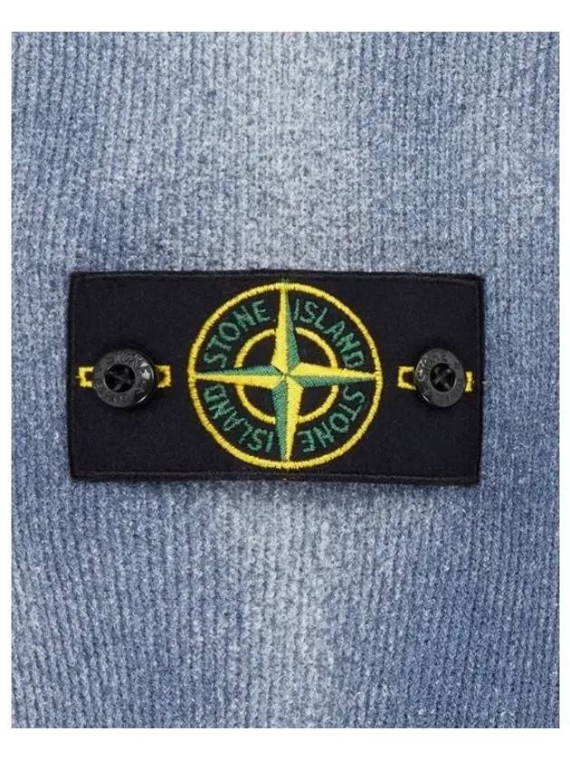 Wappen Patch Handspray Cotton Knit Top Blue Marine - STONE ISLAND - BALAAN 7