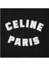 Loose Cotton Jersey Short Sleeve T Shirt Black White - CELINE - BALAAN 5