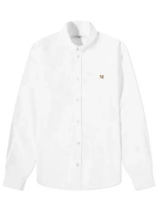 Small Fox Head Patch Classic Long Slevee Shirt White - MAISON KITSUNE - BALAAN 2