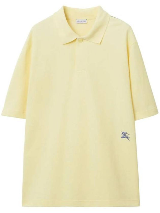 Embroidery Equestrian Knight Polo Shirt Yellow - BURBERRY - BALAAN 1