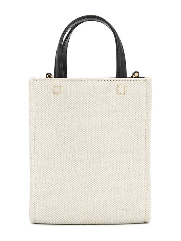 Vertical Mini G Tote Bag Beige Black - GIVENCHY - BALAAN 4