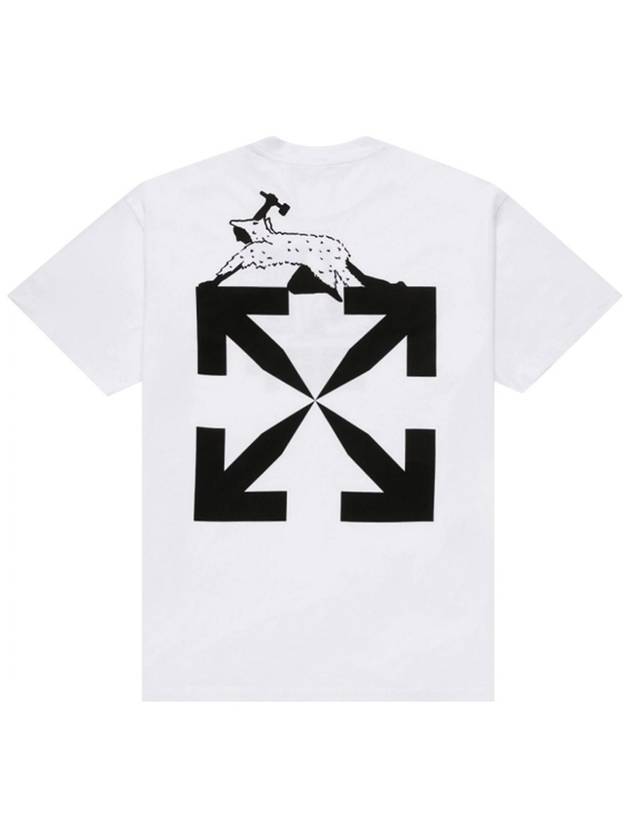 Caterpillar Arrow Over Short Sleeve T-Shirt White - OFF WHITE - BALAAN 3