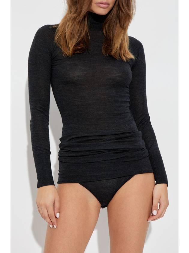 Alaïa Wool Turtleneck Bodysuit, Women's, Black - ALAIA - BALAAN 3