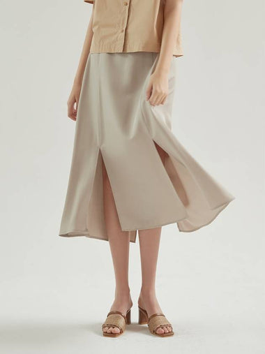 Sophie slit long midi skirt_beige - ARIFF - BALAAN 1