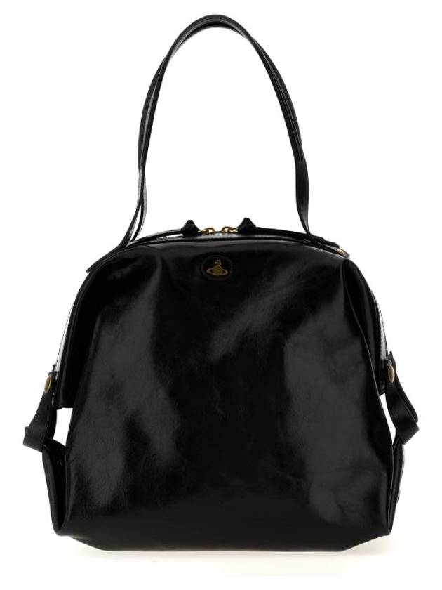 Mara Leather Tote Bag Black - VIVIENNE WESTWOOD - BALAAN 1