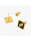 Logo Forever Earrings Gold - FENDI - BALAAN 5