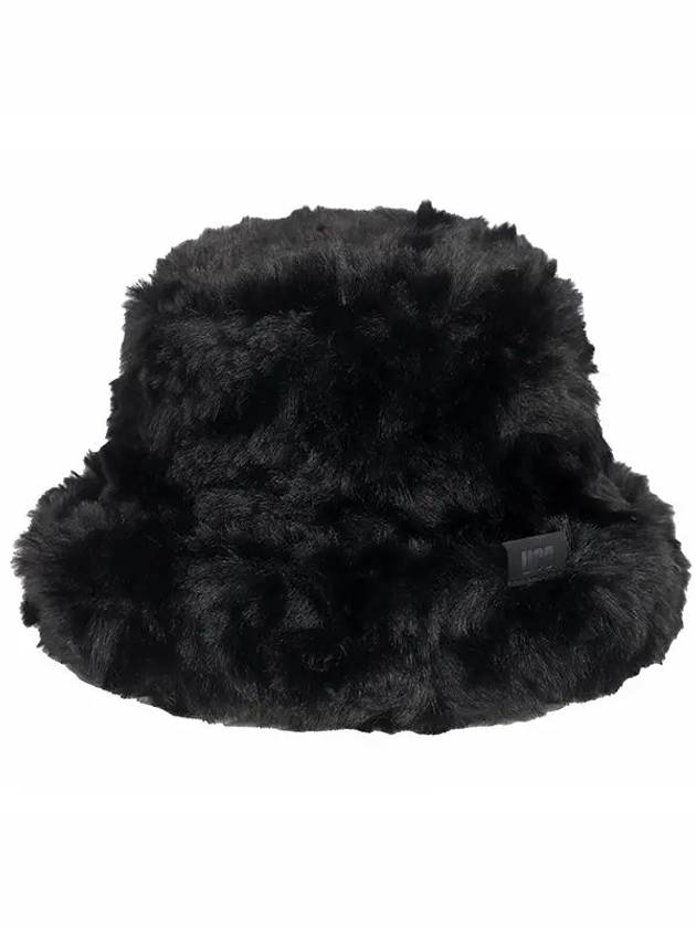 Women s Bucket Hat FAUX FUR Black 100812 BLK - UGG - BALAAN 2