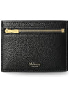 Classic Grain Leather Zipper Card Wallet Black - MULBERRY - BALAAN 2