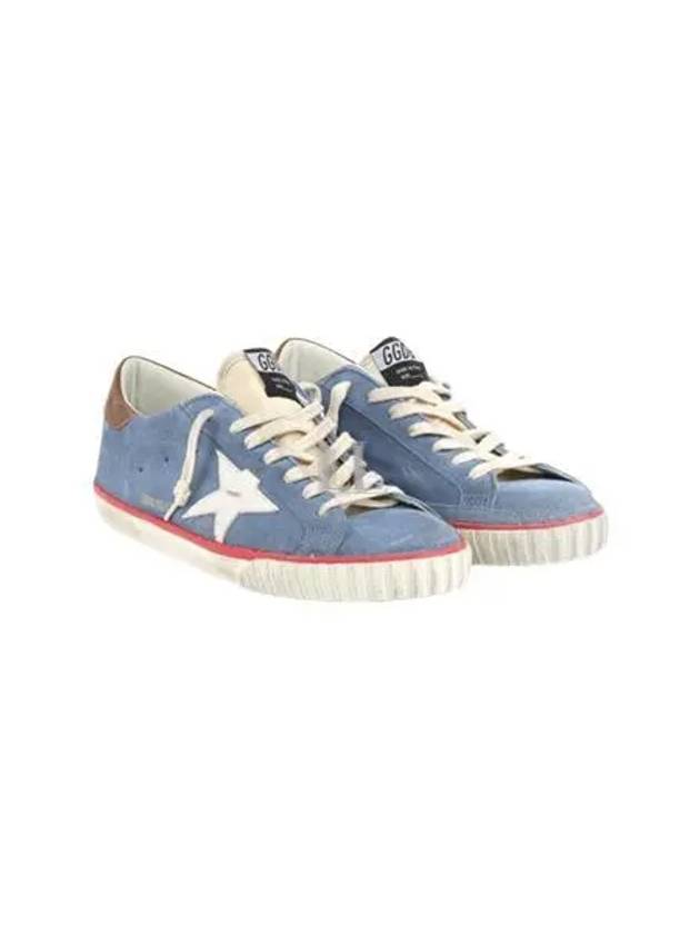 Superstar Suede Nylon Low Top Sneakers Blue - GOLDEN GOOSE - BALAAN 2