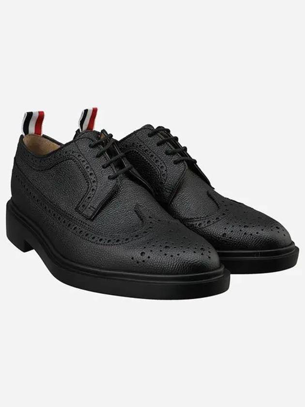 Men's Classic Long Wing Brogue Lace Up Brogue Shoes Black - THOM BROWNE - BALAAN 2