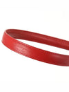 Gancini Leather Belt Red - SALVATORE FERRAGAMO - BALAAN 7