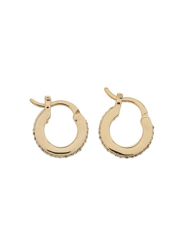 Pave Huggie Earrings Gold - COACH - BALAAN 4