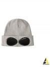 Goggle Detail Ribbed Beanie Grey - CP COMPANY - BALAAN 2