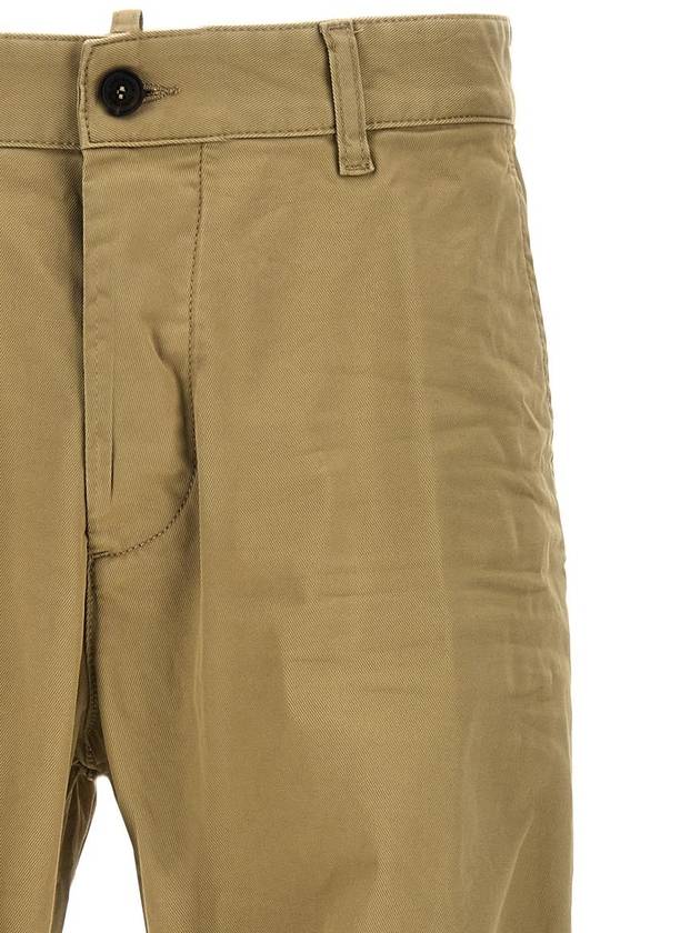 Cotton Sexy Straight Chino Pants Beige - DSQUARED2 - BALAAN 4