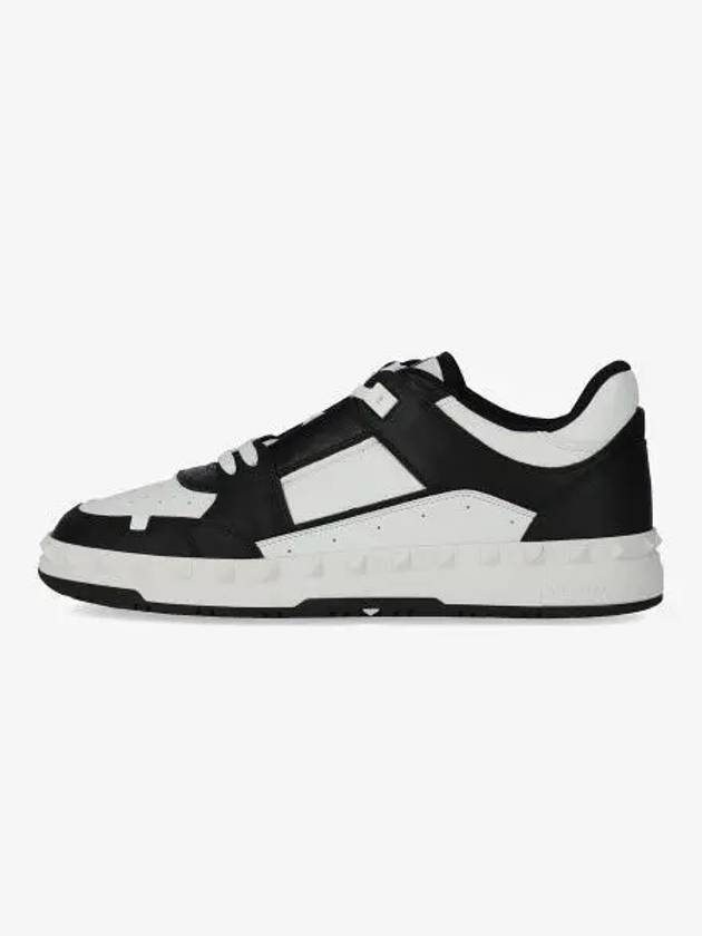 Freedots Calfskin Low Top Sneakers Black - VALENTINO - BALAAN 2