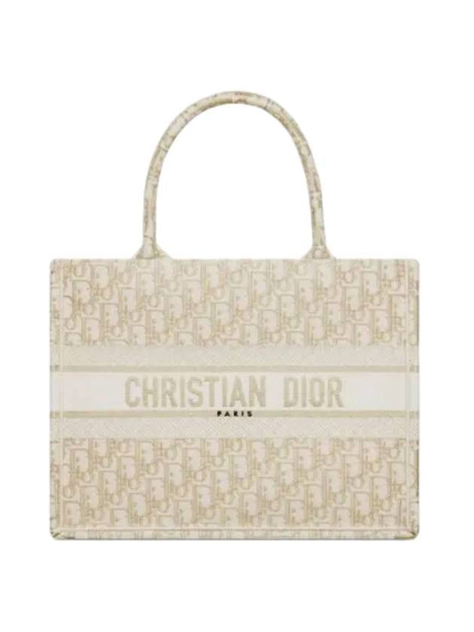 Oblique Medium Book Tote Bag White - DIOR - BALAAN 1