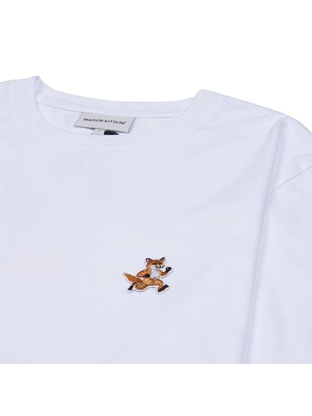 Speedy Fox Patch Comfort Short Sleeve T-Shirt White - MAISON KITSUNE - BALAAN 4