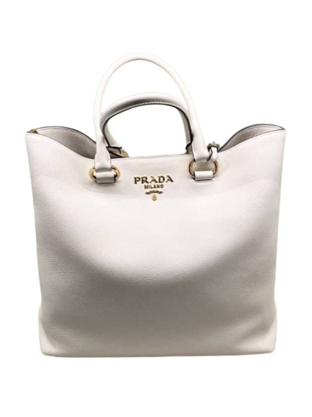 Vitello Milan Logo Phoenix Tote Bag Black - PRADA - BALAAN 9