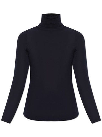 Tom Ford Sweater With Embroidered Logo, Women's, Navy Blue - TOM FORD - BALAAN 1