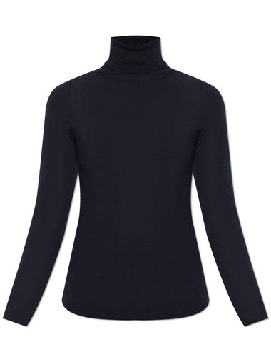 Tom Ford Sweater With Embroidered Logo, Women's, Navy Blue - TOM FORD - BALAAN 1