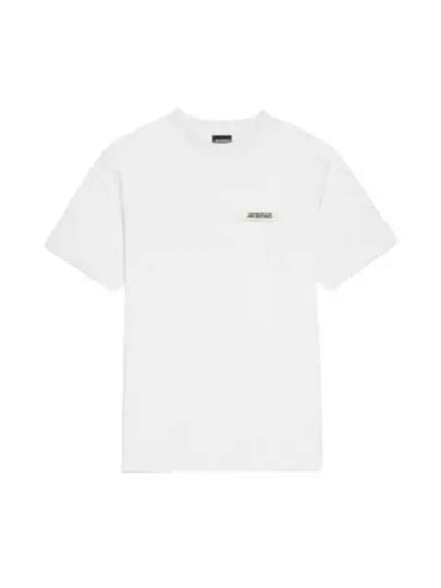 Le Gros Grain Logo Short Sleeve T-Shirt White - JACQUEMUS - BALAAN 2