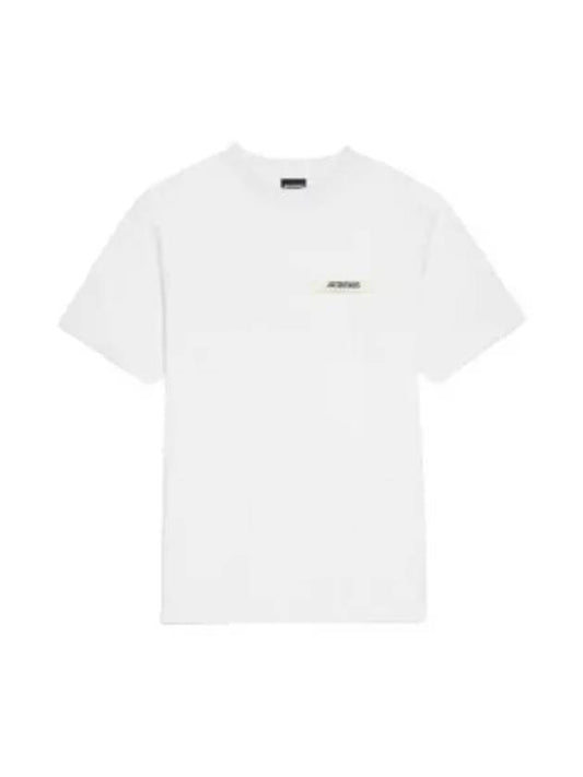 Le Gros Grain Logo Short Sleeve T-Shirt White - JACQUEMUS - BALAAN 2