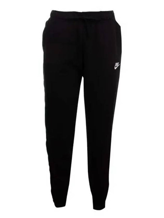 Women's Sportswear Club Fleece Mid-Rise Jogger Track Pants Black - NIKE - BALAAN 2