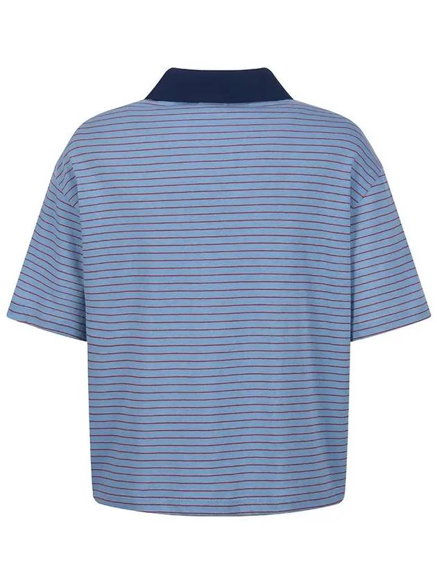 Functional collar striped t-shirt MW3ME290BLU - P_LABEL - BALAAN 3