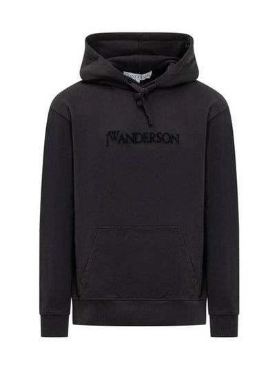 Embroidered Logo Hoodie Black - JW ANDERSON - BALAAN 2