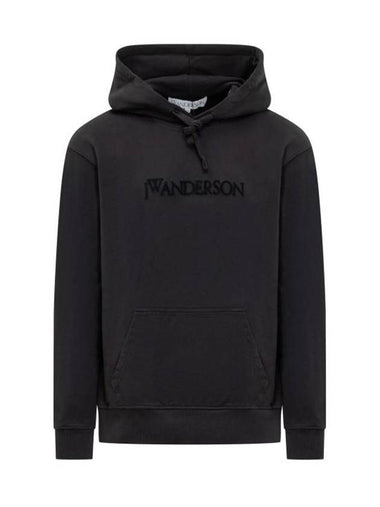 Embroidered Logo Hoodie Black - JW ANDERSON - BALAAN 1