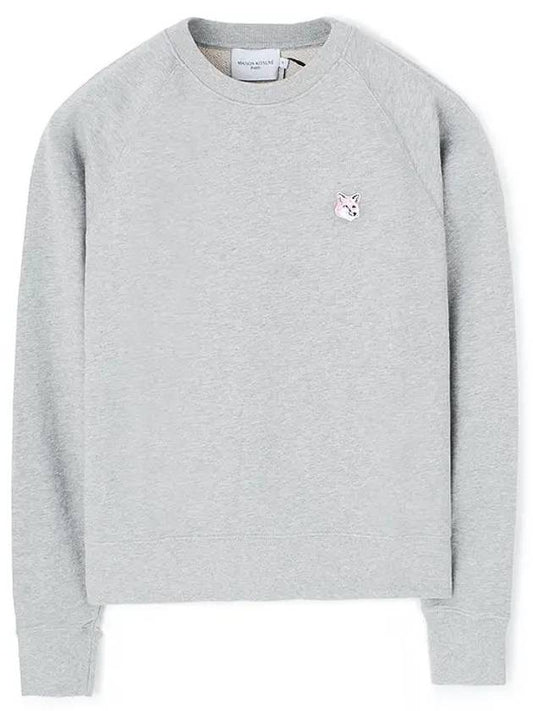 Monochrome Fox Head Patch Sweatshirt Gray Melange - MAISON KITSUNE - BALAAN 2