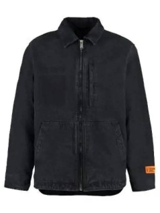 Zip-Up Denim Jacket Black - HERON PRESTON - BALAAN 2