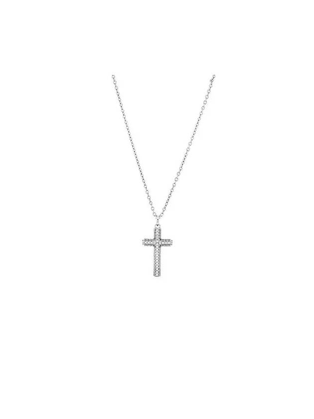 Insigne Pave Cross Rhodium Necklace White - SWAROVSKI - BALAAN 2