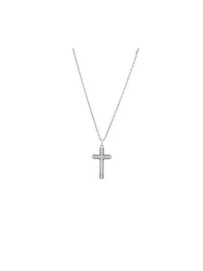 Insigne Pave Cross Rhodium Necklace White - SWAROVSKI - BALAAN 2