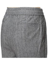 Men's Drawstring Virgin Wool Straight Pants Gray - BRUNELLO CUCINELLI - BALAAN 7