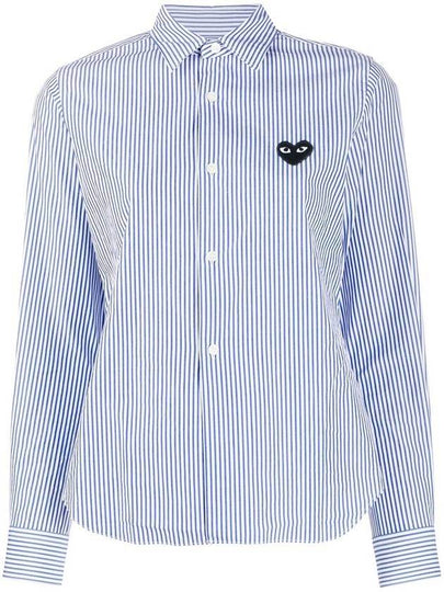 Wappen Stripe Shirt Blue - COMME DES GARCONS - BALAAN 2