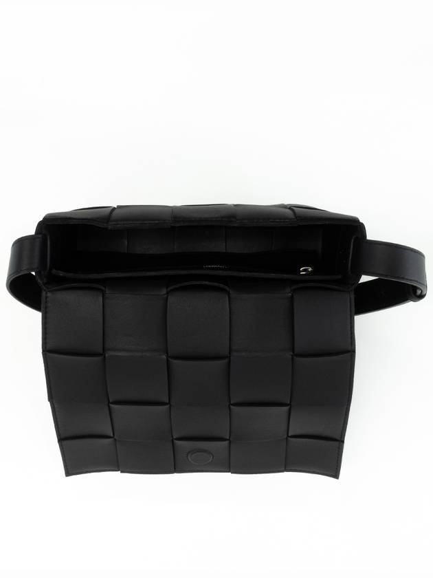 Intrecciato Lambskin Leather Cassette Cross Bag Black - BOTTEGA VENETA - BALAAN 4