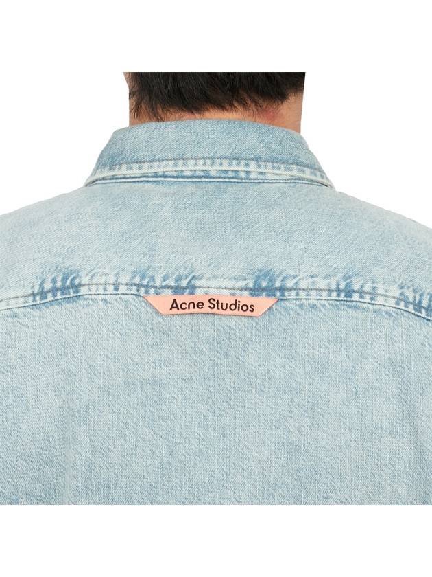 Long Sleeve Shirt INDIGO BLUE - ACNE STUDIOS - BALAAN 7