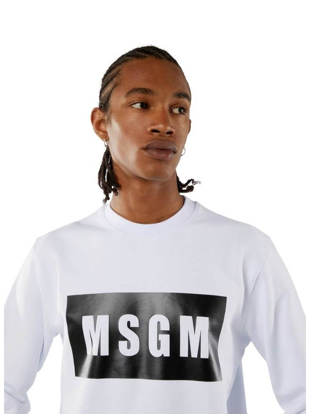 Box Logo Print Sweatshirt White - MSGM - BALAAN 3