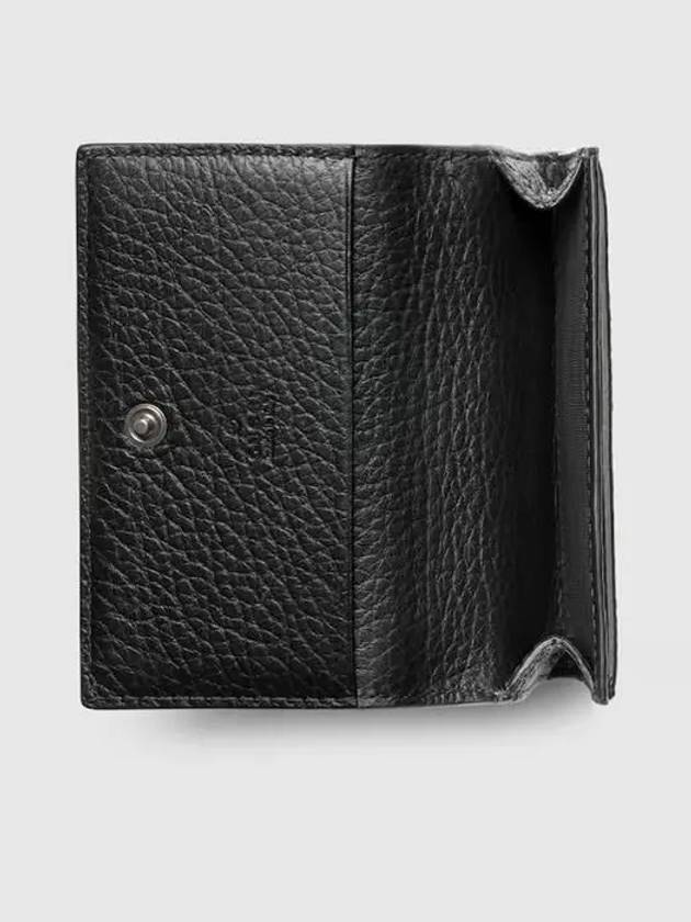 Double G Leather Card Wallet Black - GUCCI - BALAAN 5