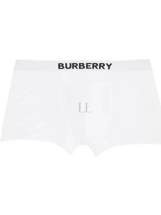 Logo Stretch Cotton Boxer Briefs White - BURBERRY - BALAAN 2