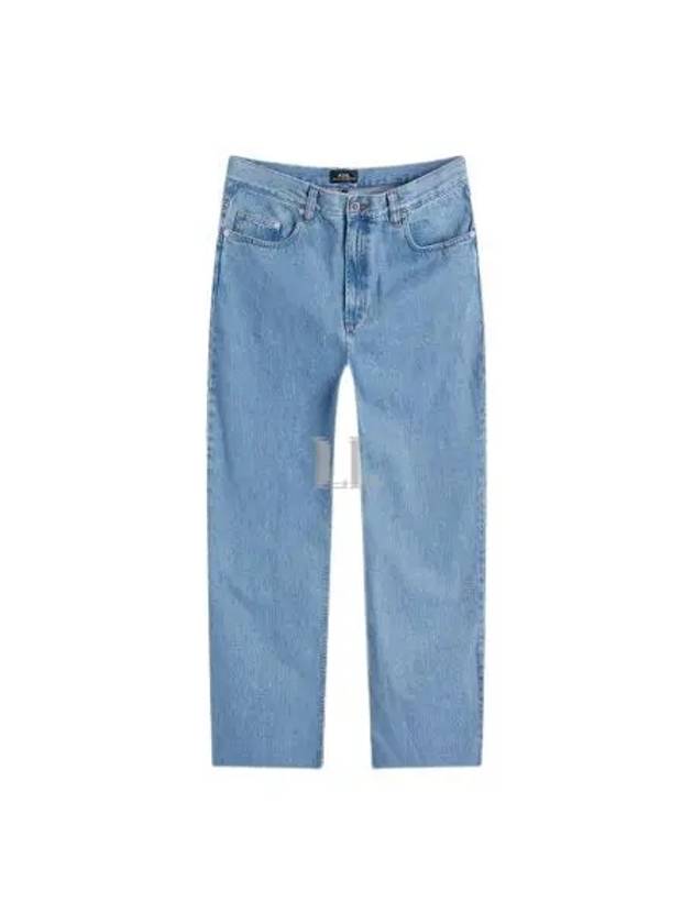 Relaxed Raw Edge Straight Jeans Light Blue - A.P.C. - BALAAN 2